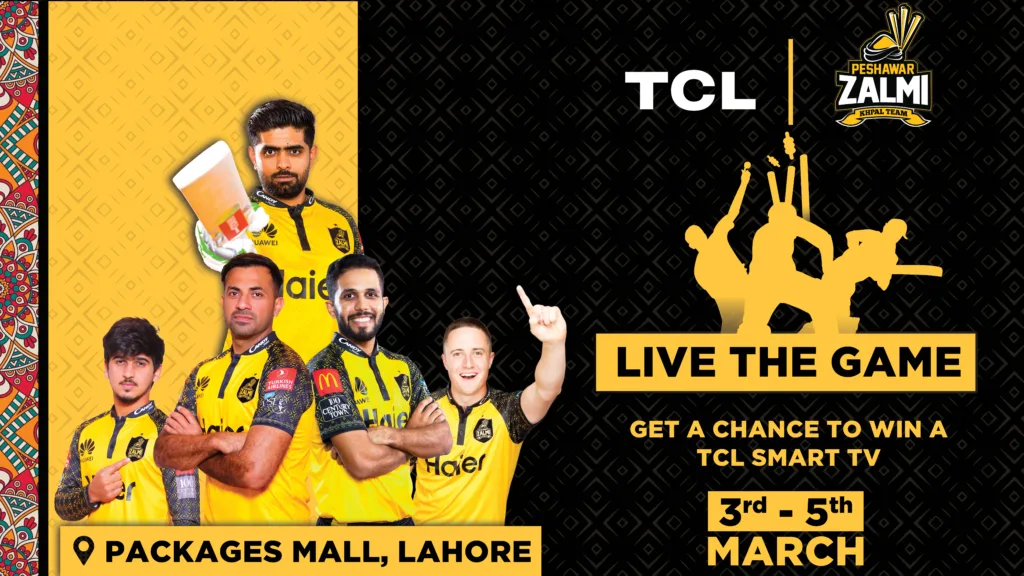 TCL Zalmi Live the Game Challenge happening at Packages Mall