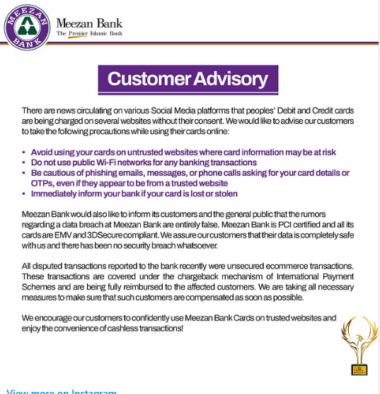 Fraud or Fallacy? Is Meezan Bank Covering Up a Data Breach?